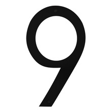 Husnummer 9 Stål Svart 40 cm